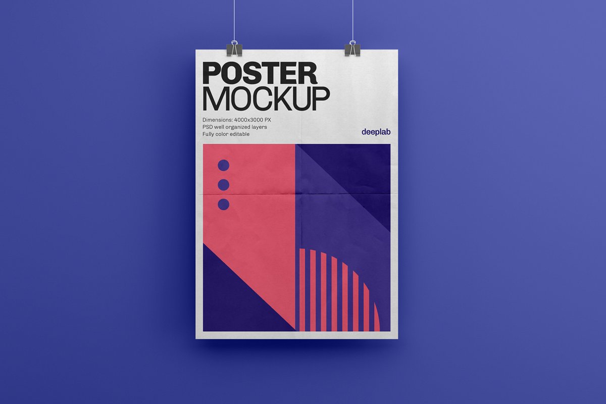 悬挂海报传单设计展示图样机模板合集 Vertical Poster Mockup Set_img_2