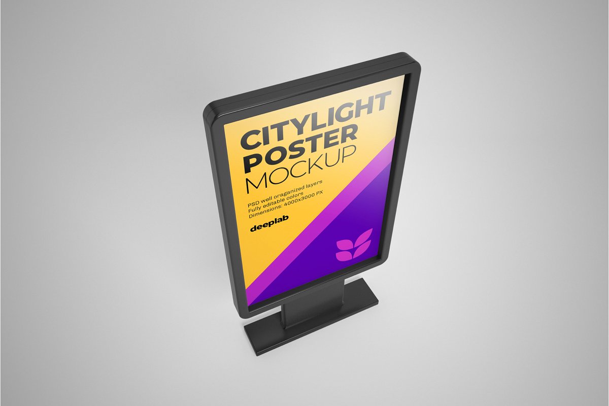 城市户外广告海报设计效果图样机模板合集 Citylight Poster Mockup Set_img_2