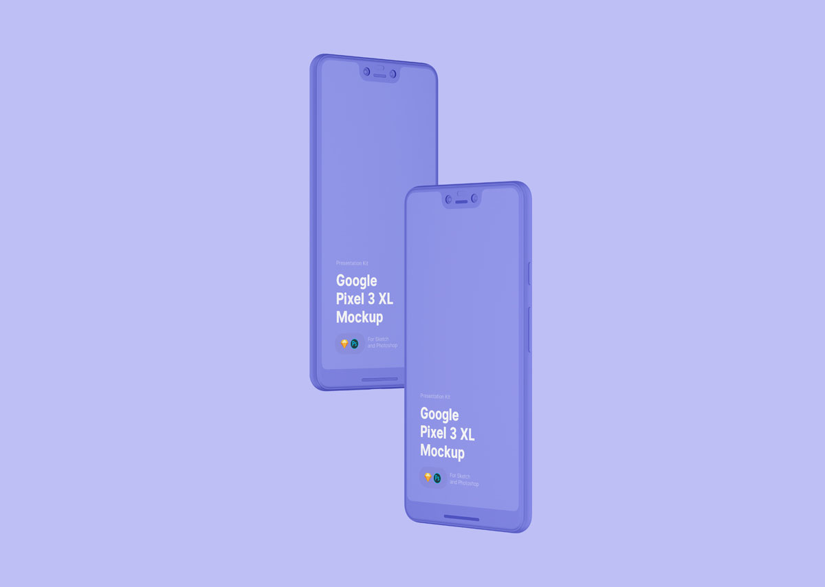 悬浮高分辨率Google Pixel 3 XL手机样机 Google Pixel 3 XL Mockup_img_2