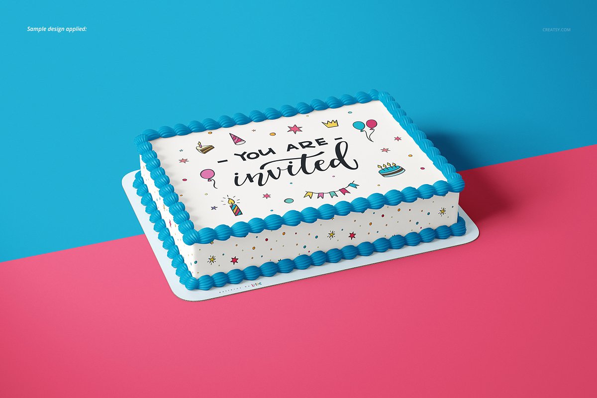 食用蛋糕礼帽外观设计效果图样机模板合集 Edible Cake Topper Mockup Set_img_2