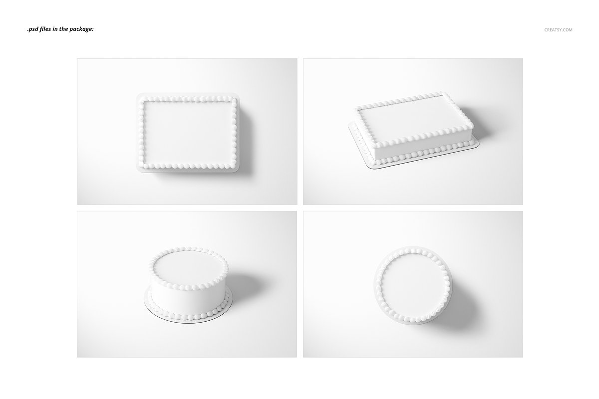 食用蛋糕礼帽外观设计效果图样机模板合集 Edible Cake Topper Mockup Set_img_2