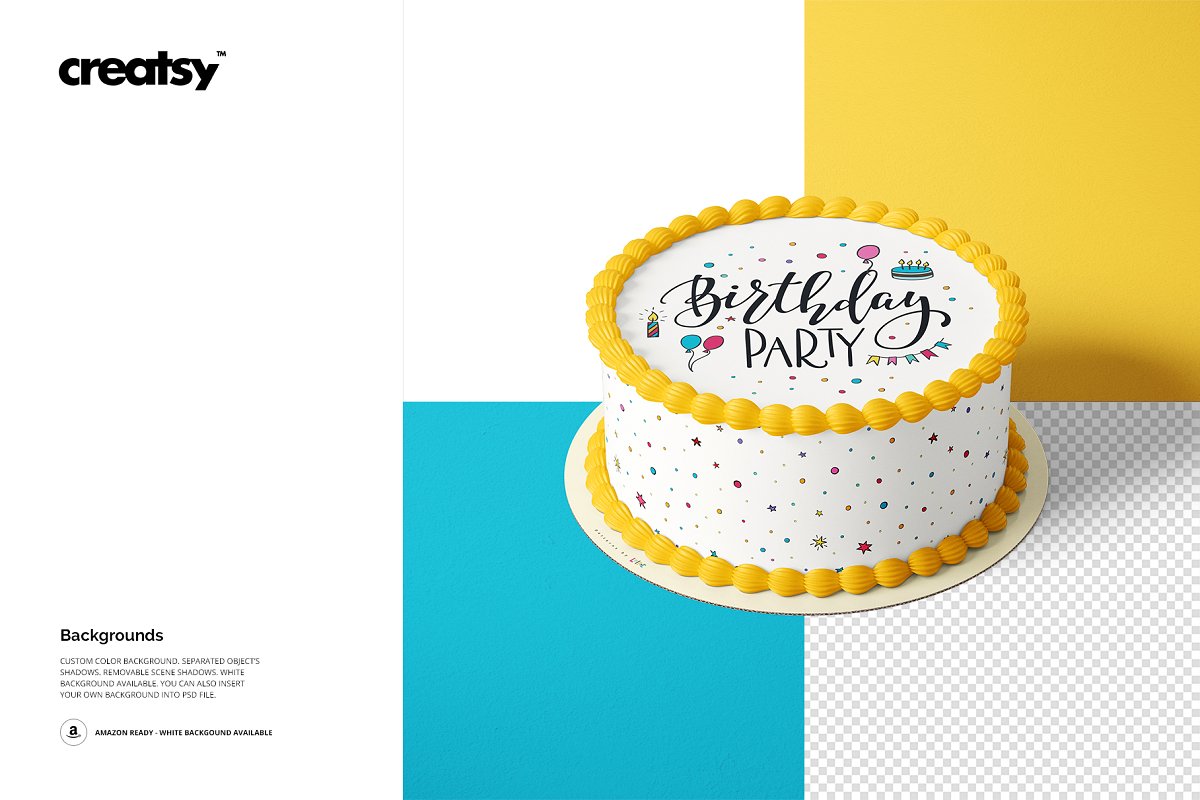 食用蛋糕礼帽外观设计效果图样机模板合集 Edible Cake Topper Mockup Set_img_2