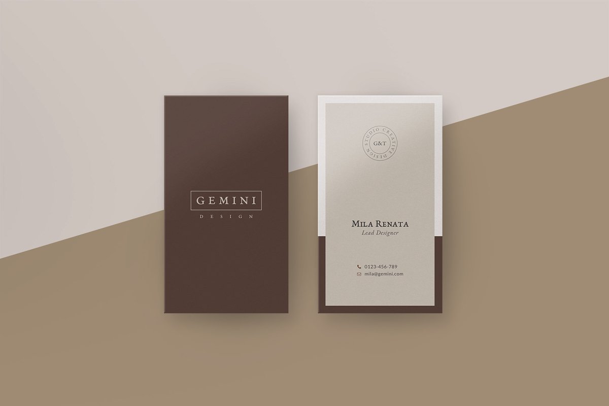 优美商务名片设计PSD模板素材包 Gemini Business Card Templates_img_2