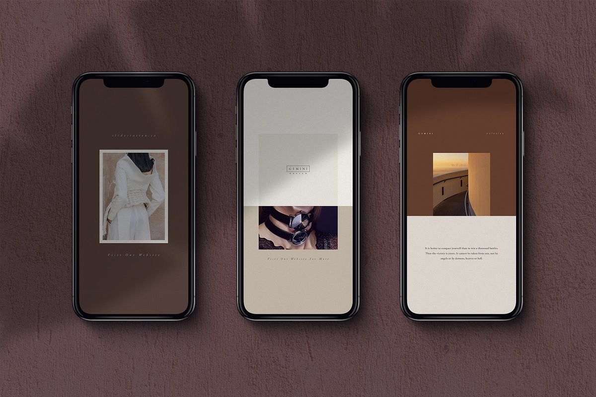 优雅时尚服装品牌故事Instagram推广社交设计素材包 Gemini Instagram Pack_img_2
