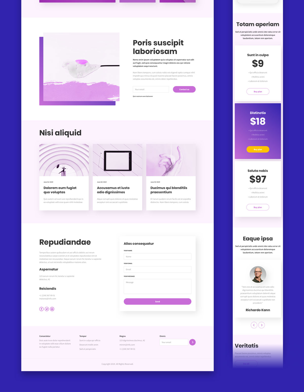 7个响应式登录页面企业网页设计模板 RELAP – Responsive Landing Pages_img_2