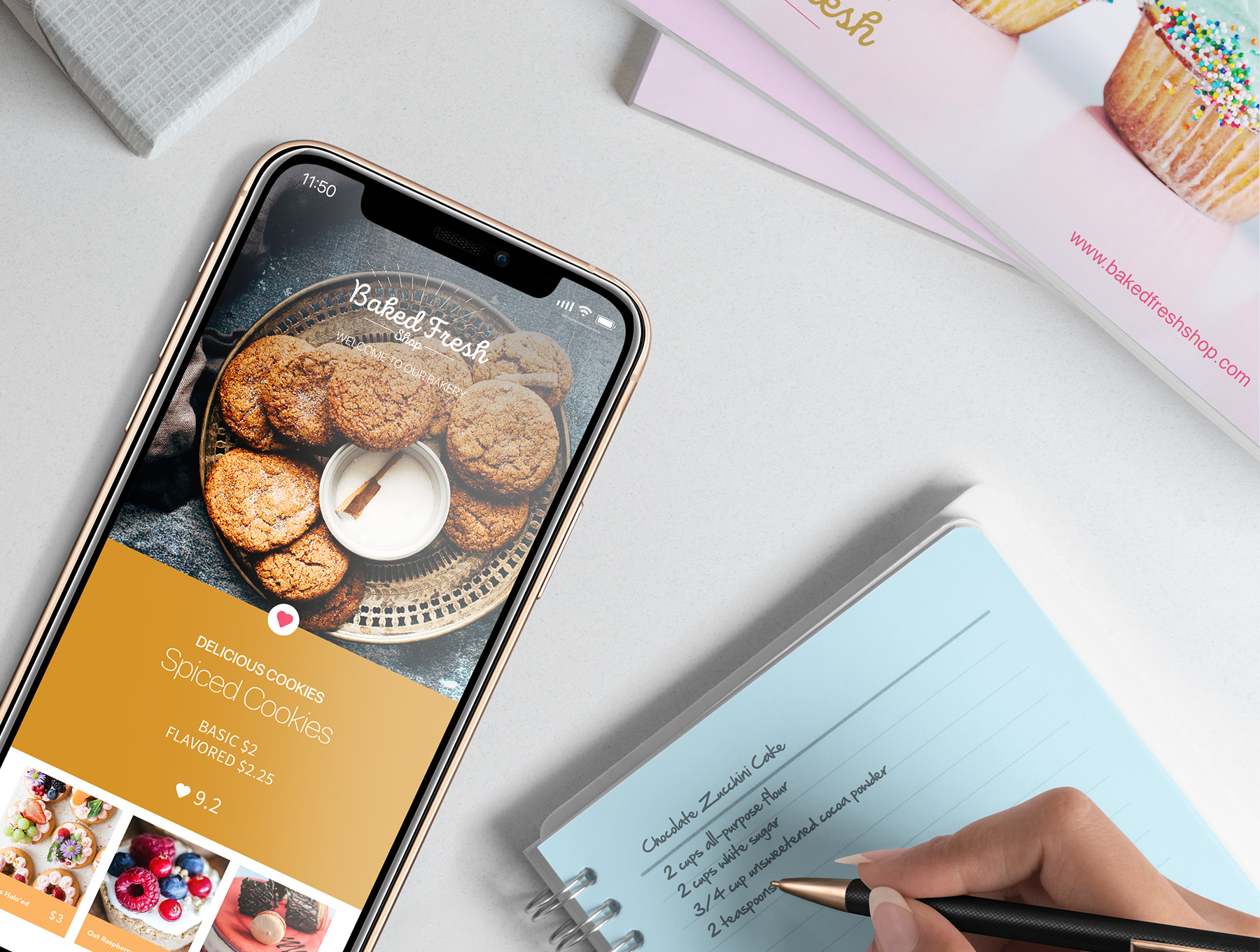 手机APP UI设计预览图iPhone 11 Pro手机显示屏样机 iPhone 11 Pro Display Mockups_img_2