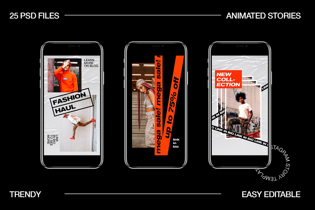 时尚新潮品牌故事Instagram推广社交素材设计套件 Trendy Animated Instagram Stories_img_2