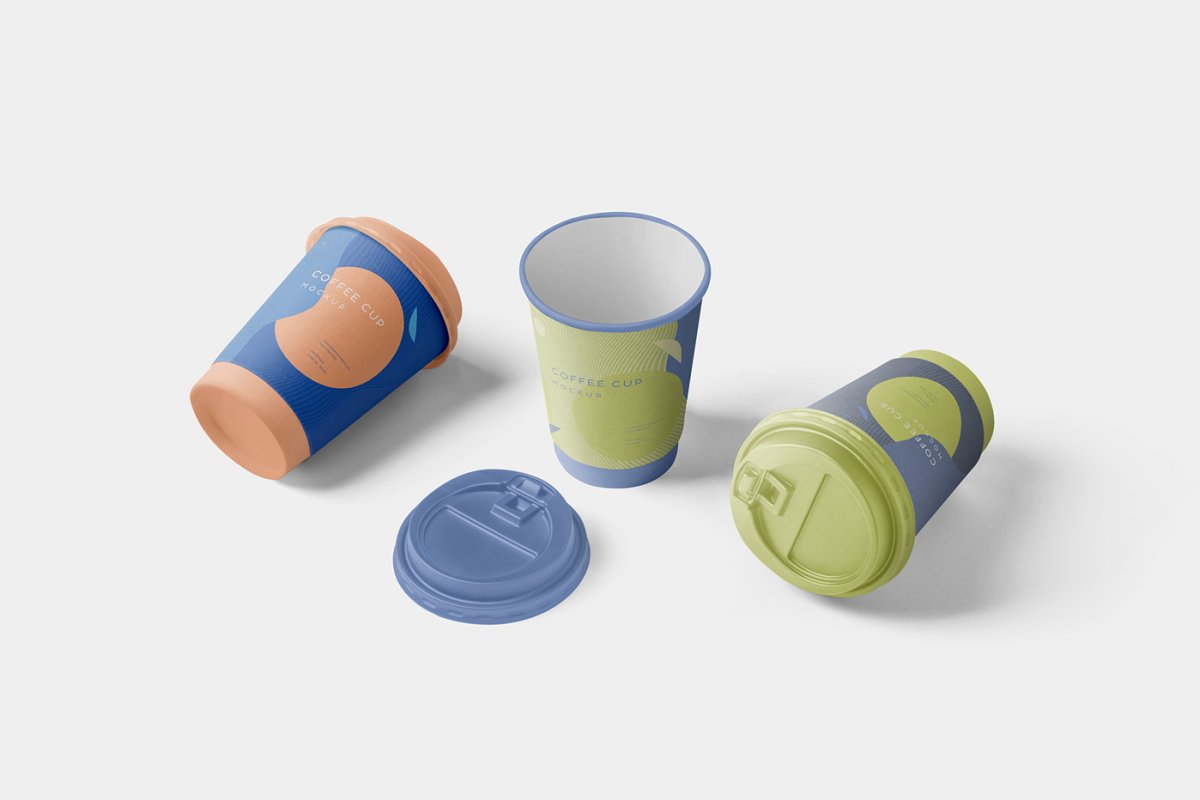 4个很棒一次性纸咖啡杯样机模板 4 Awesome Coffee Cup Mockups_img_2