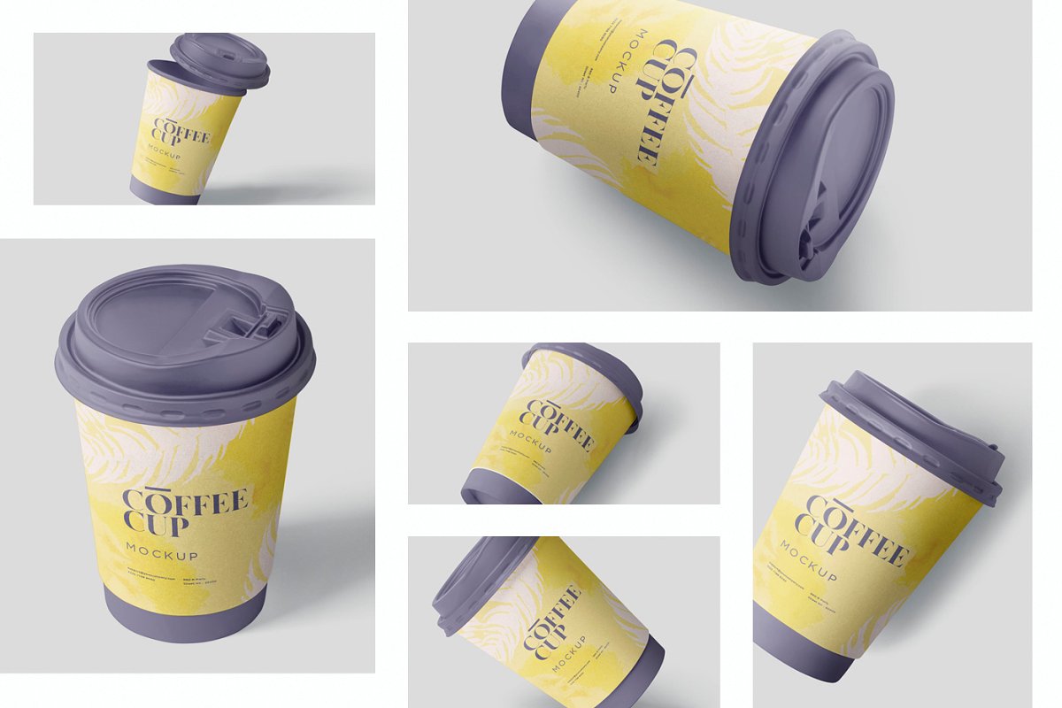 一次性咖啡杯外观设计样机模板 Coffee Cup Mockup_img_2