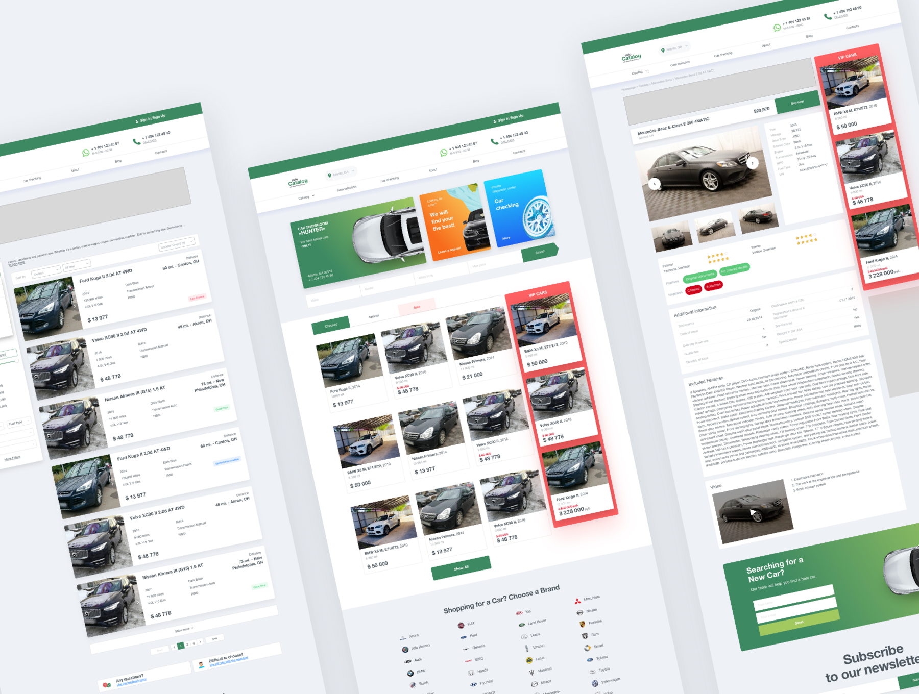 汽车销售电子商务网站WEB UI页面设计模板 AutoCatalog E-Commerce Template_img_2