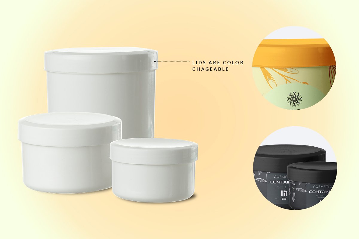 化妆品容器包装外观设计预览图样机模板 Cosmetic Container Packaging Mockup_img_2