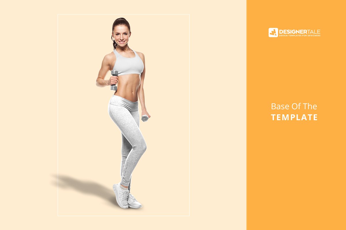 逼真女性健身服装设计样机PSD模板 Female Fitness Outfit Mockup_img_2