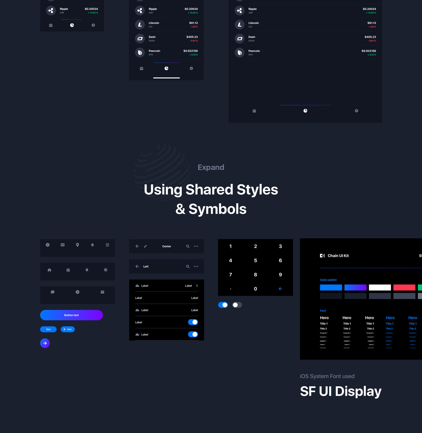 加密货币交易平台APP应用设计UI套件 Chain Crypto UI Kit_img_2