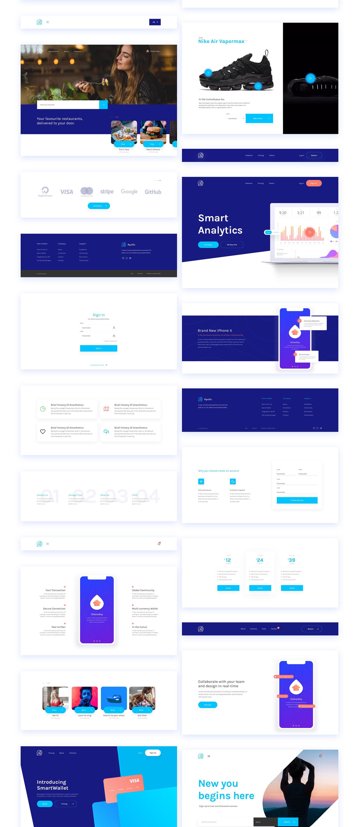 超精美商城网站WEB UI界面设计模板工具包 Apollo UI Kit_img_2