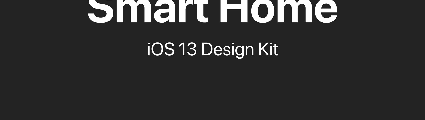 深灰色智能家居APP应用程序UI/UX设计套件 Deep - Smart Home iOS 13 Design Kit_img_2