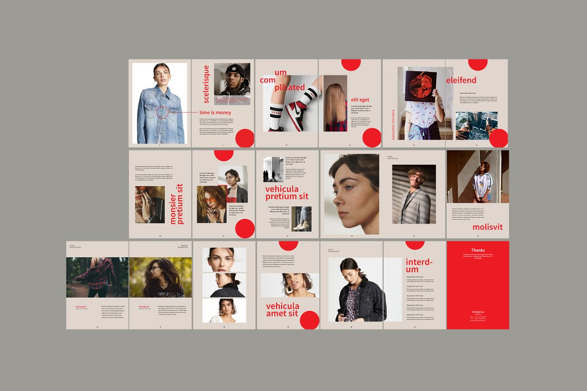 室内设计产品目录宣传画册设计INDD模板 ORACLE - Minimal Brochure Template_img_2