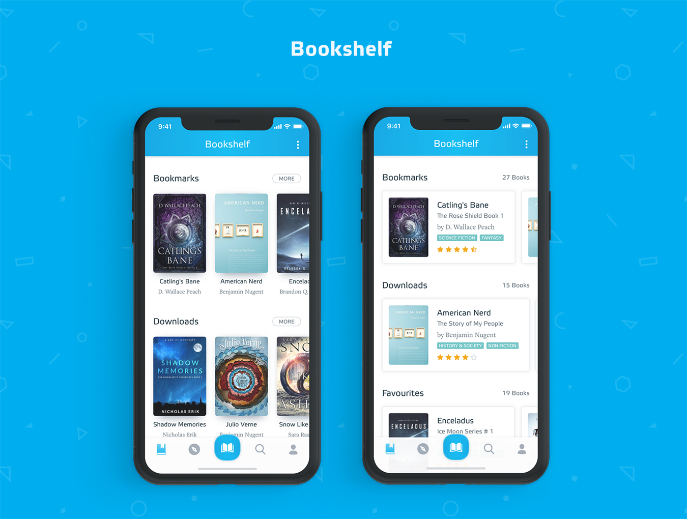 电子书籍在线阅读iOS APP UI设计套件 BookWorm eBook Reader UI Kit_img_2