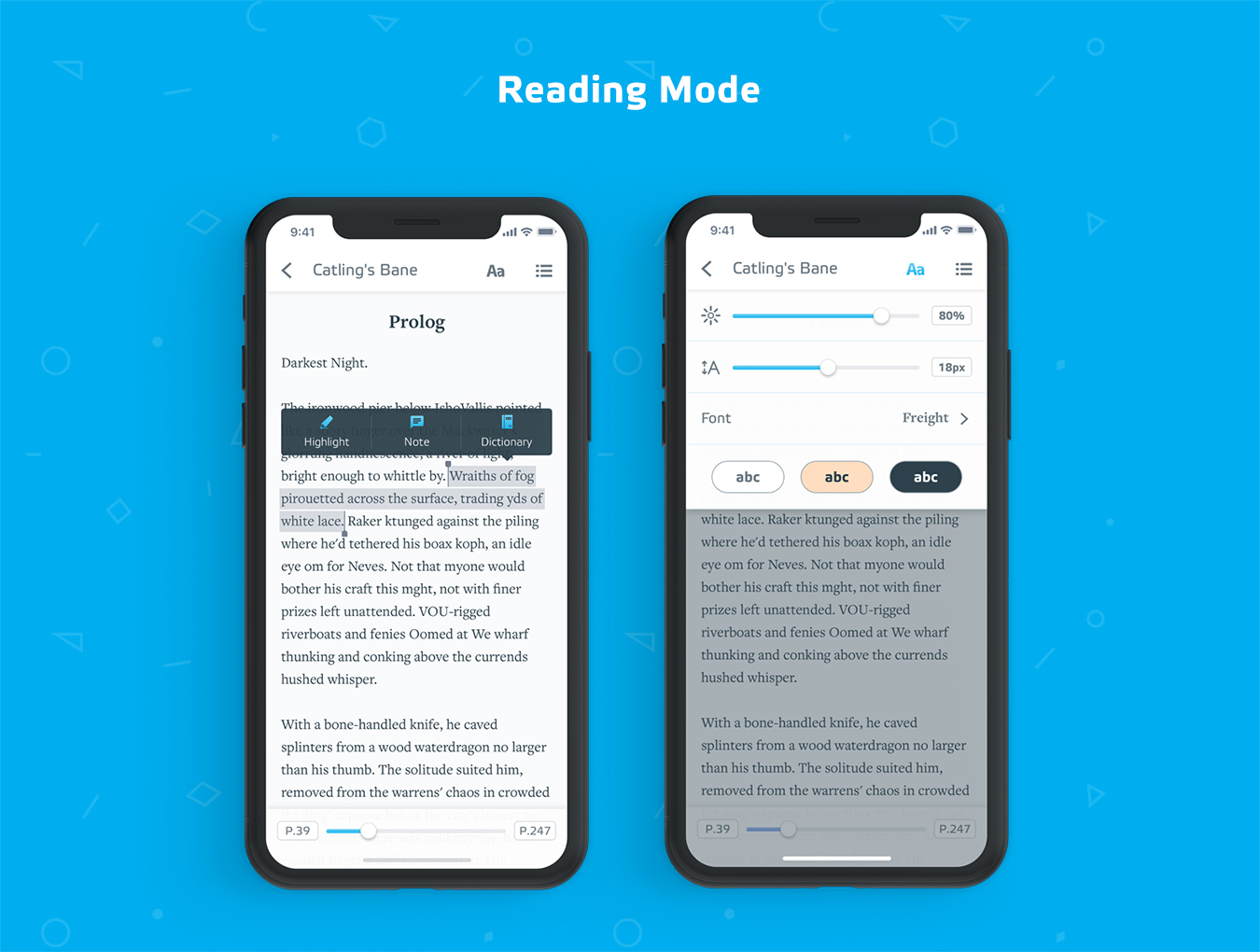 电子书籍在线阅读iOS APP UI设计套件 BookWorm eBook Reader UI Kit_img_2