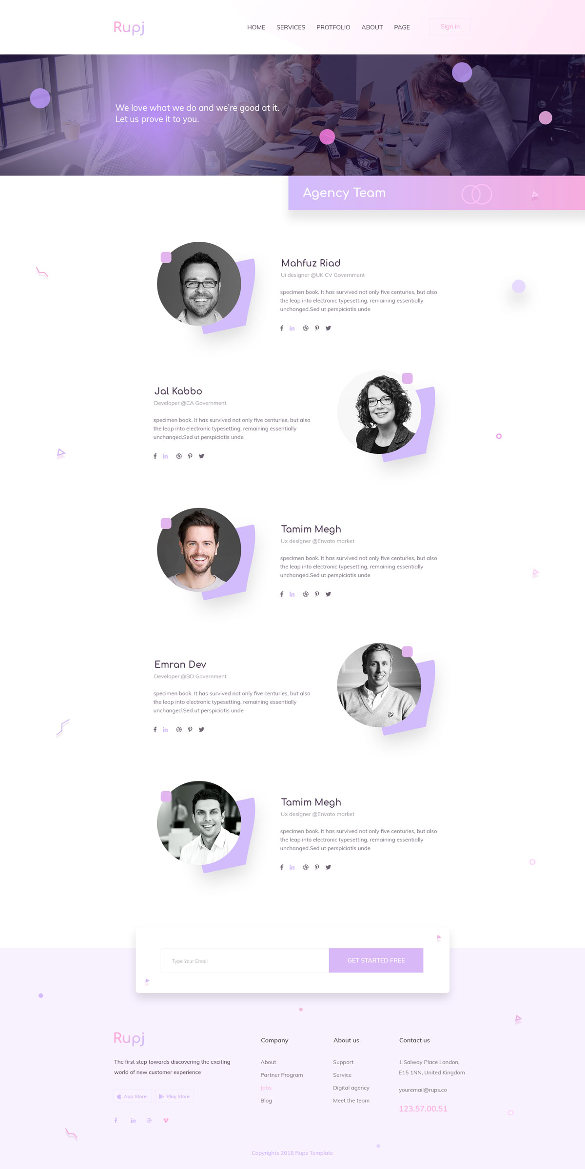 创意营销机构企业网站设计HTML模板 Rupj - Creative Agency HTML Template_img_2