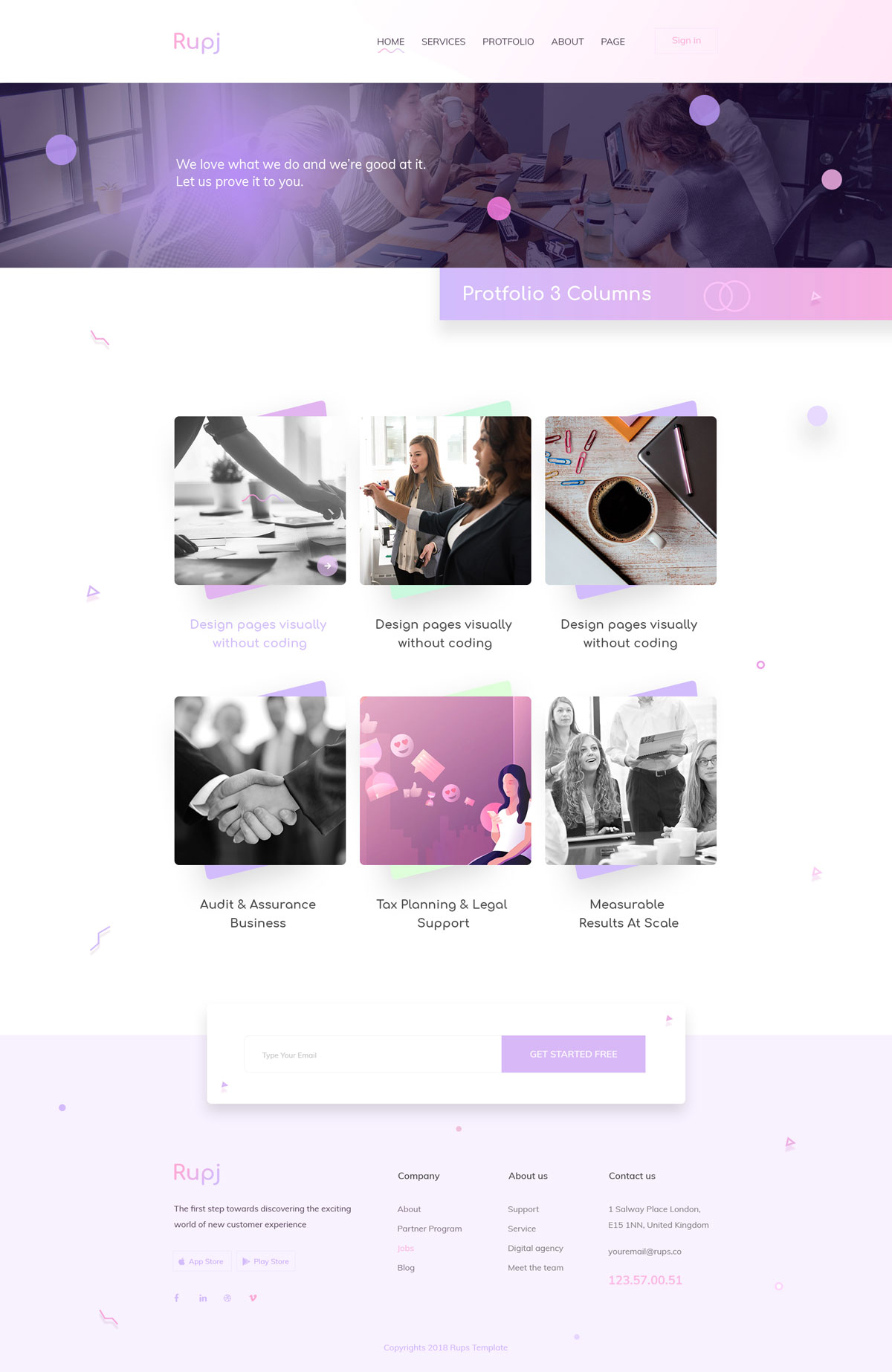 创意营销机构企业网站设计HTML模板 Rupj - Creative Agency HTML Template_img_2