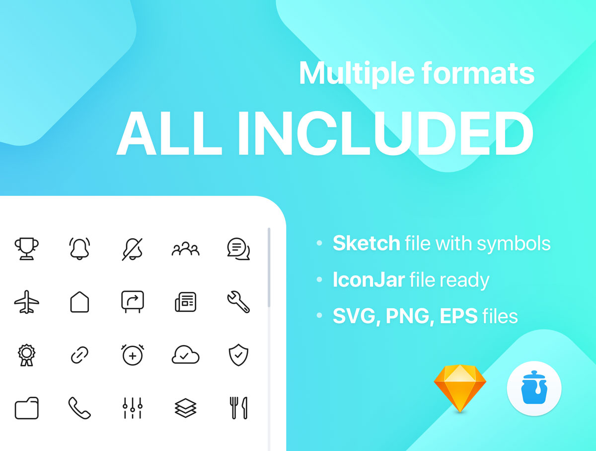 140个高质量UI设计矢量线性图标集 UI Essential - Outline Icon Set_img_2