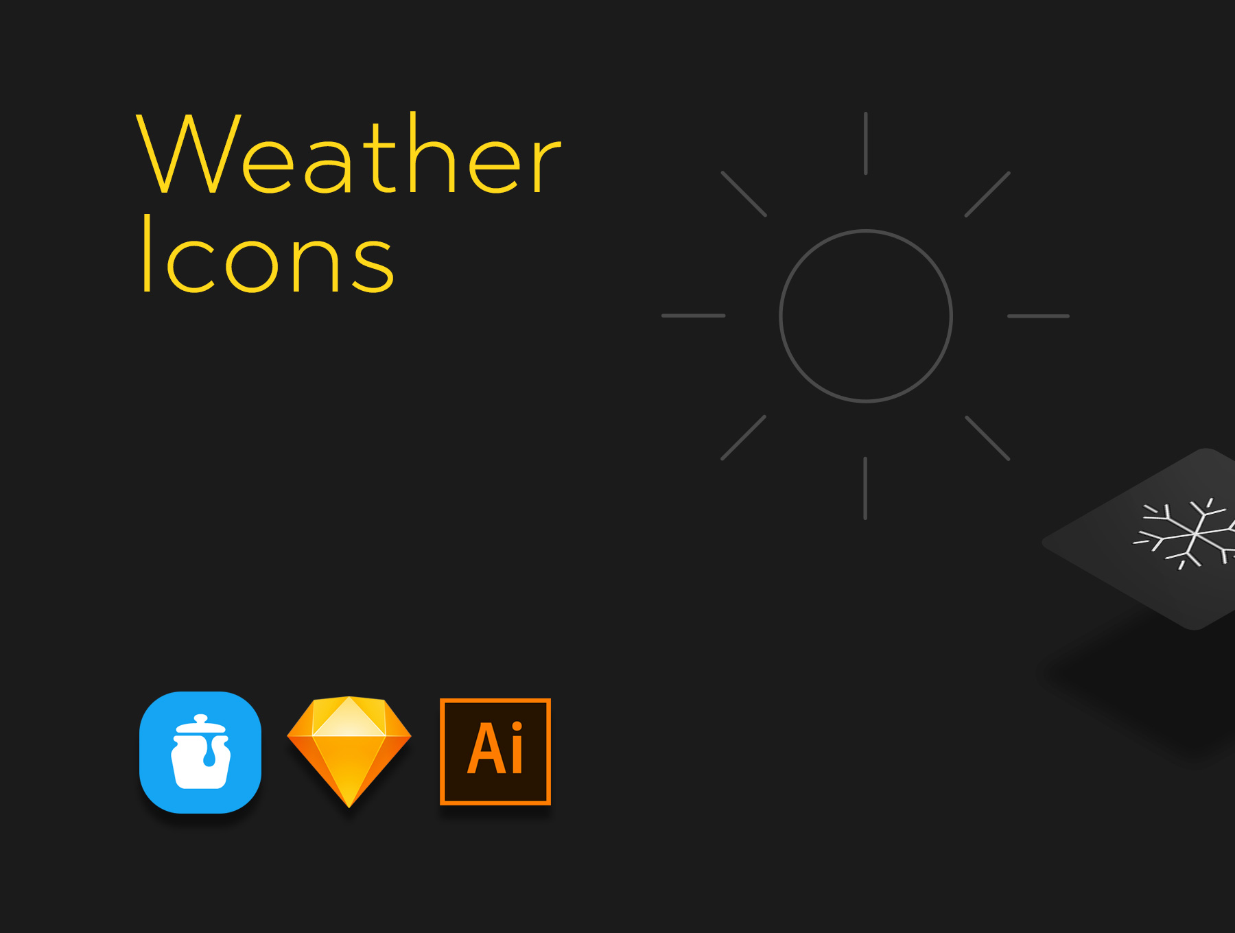 56个天气图标UI设计素材 Weather Icons_img_2