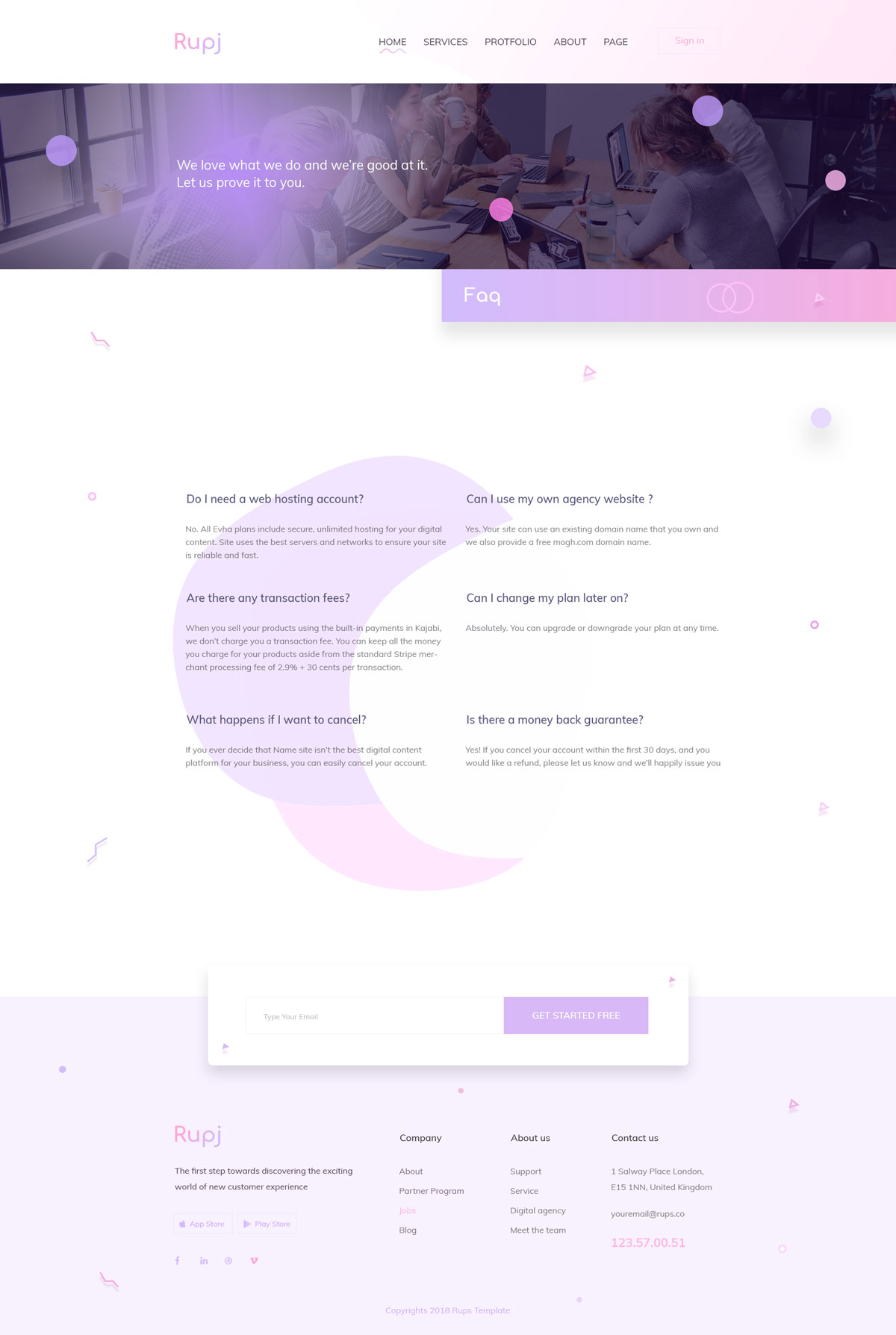 创意营销机构企业网站设计HTML模板 Rupj - Creative Agency HTML Template_img_2