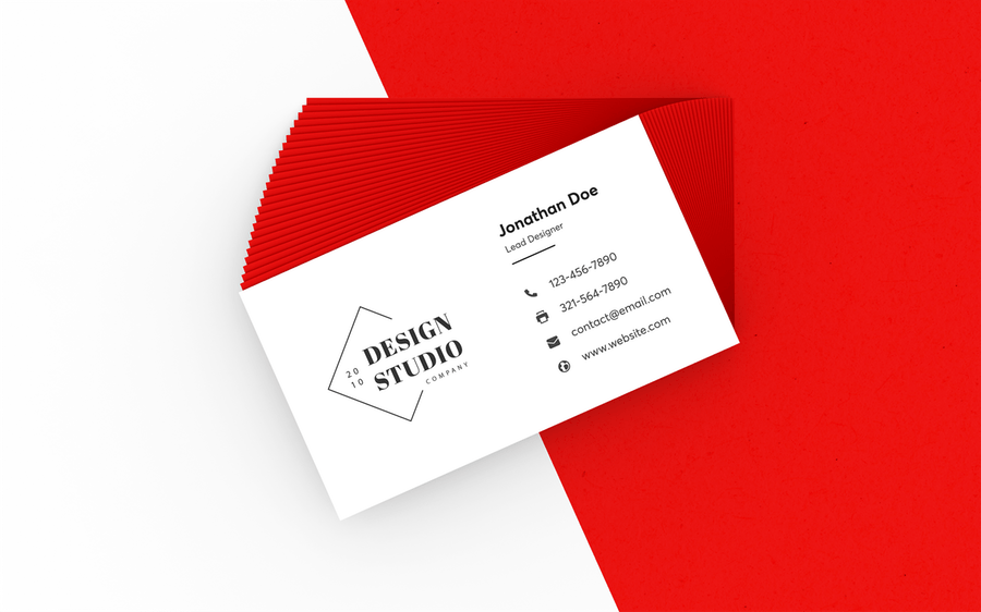 9款高质量商务名片设计样机模板 Business Card Mockup 1.0_img_2