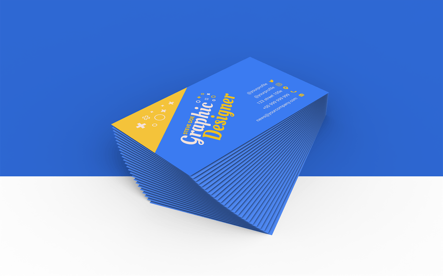 9款高质量商务名片设计样机模板 Business Card Mockup 1.0_img_2