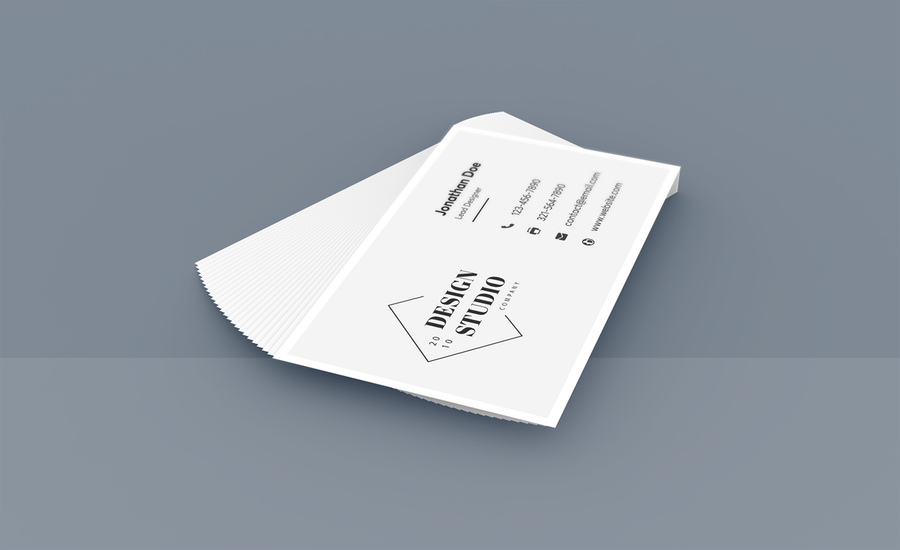 9款高质量商务名片设计样机模板 Business Card Mockup 1.0_img_2