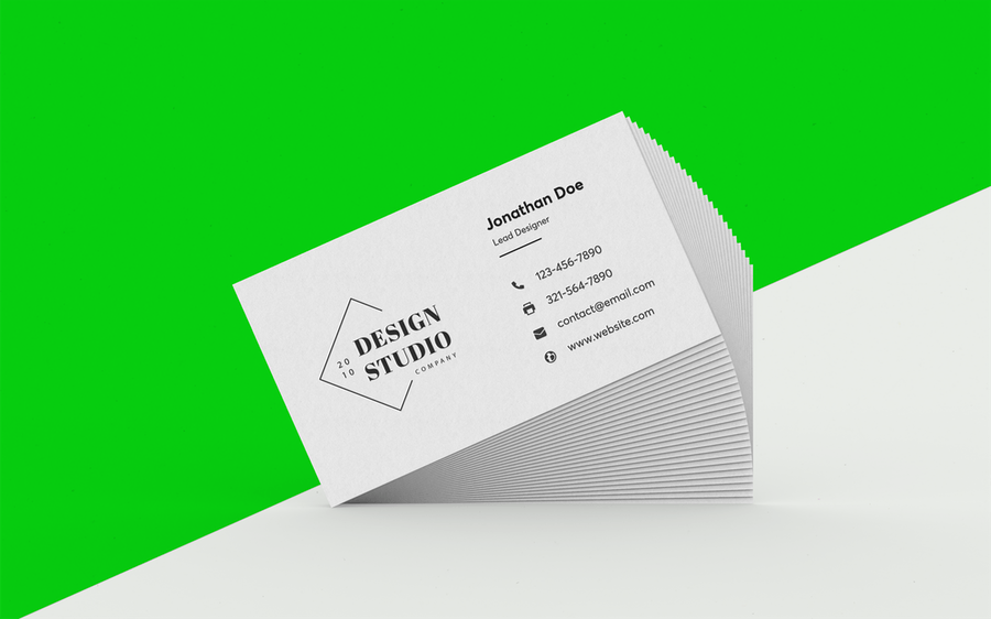 9款高质量商务名片设计样机模板 Business Card Mockup 1.0_img_2