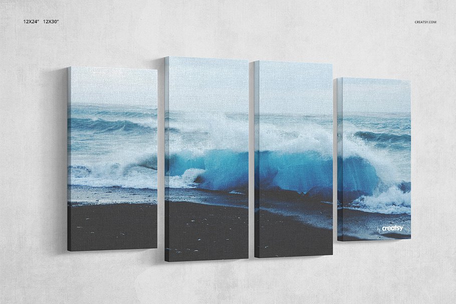 多个画框海报单页设计展示样机模板合集 Multiple Canvas Prints Mockup Set_img_2