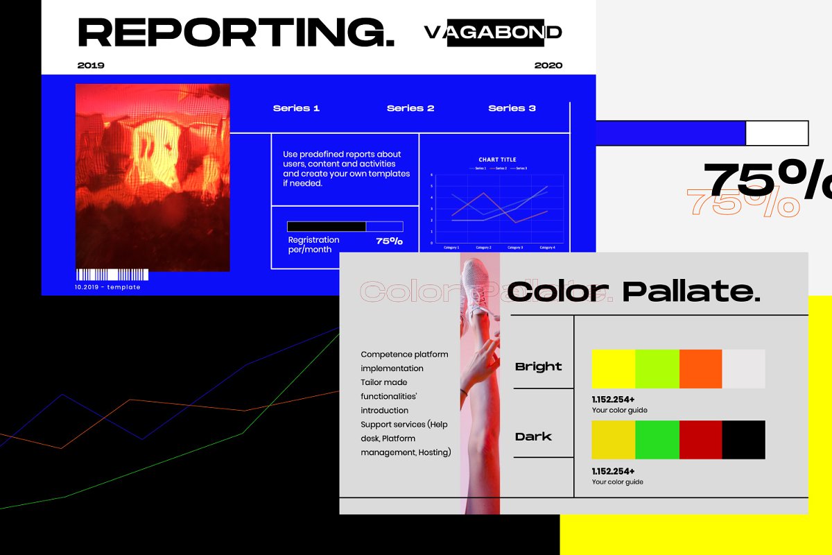 现代潮流多彩服装营销PPT/KEYNOTE演示文稿设计模板 VAGABOND - Urban Design Powerpoint_img_2