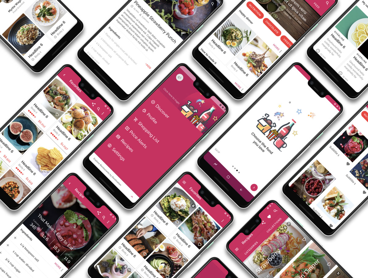 现代时尚食物食品在线订餐APP UI设计套件 Food Order UI Kits_img_2