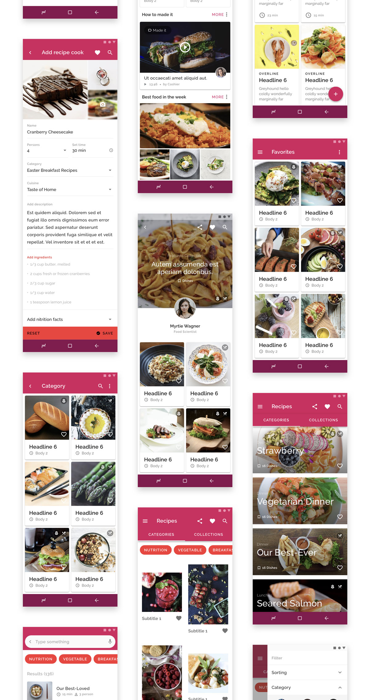 现代时尚食物食品在线订餐APP UI设计套件 Food Order UI Kits_img_2