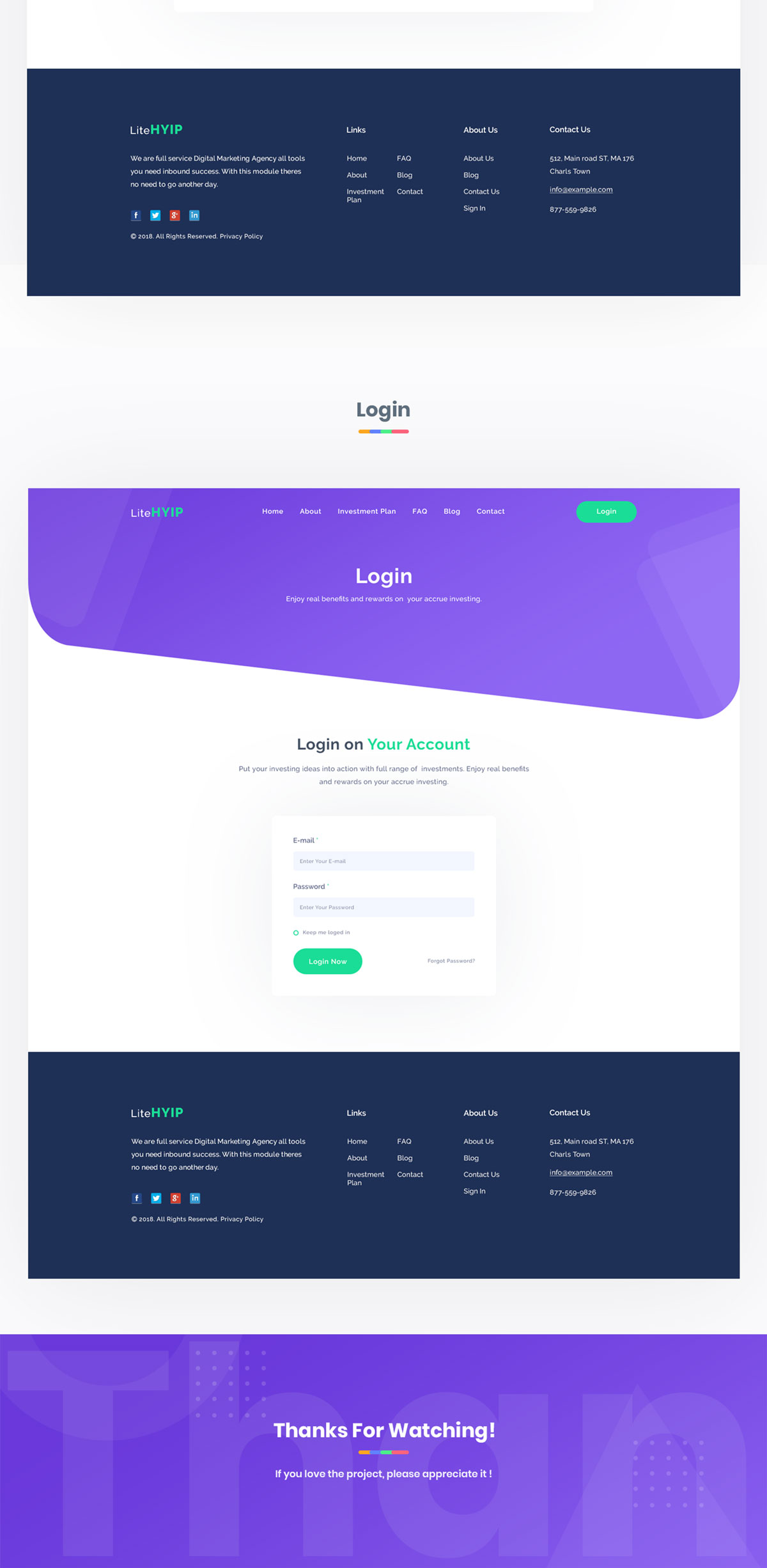 现代时尚金融投资网站设计模板 LiteHYIP – HYIP Investment Website Template_img_2