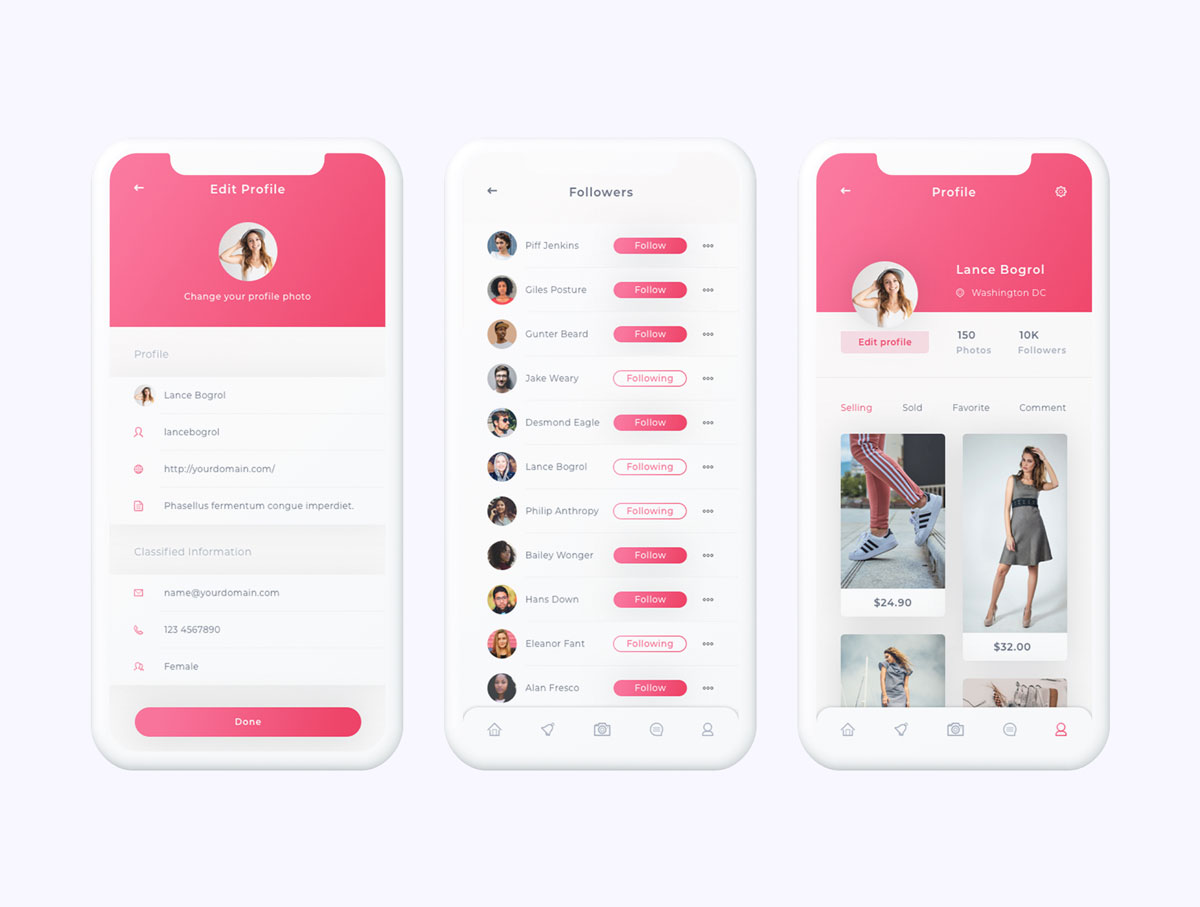 现代服装电子商城应用程序界面APP UI设计套件 Caria - eCommerce App UI Kit_img_2