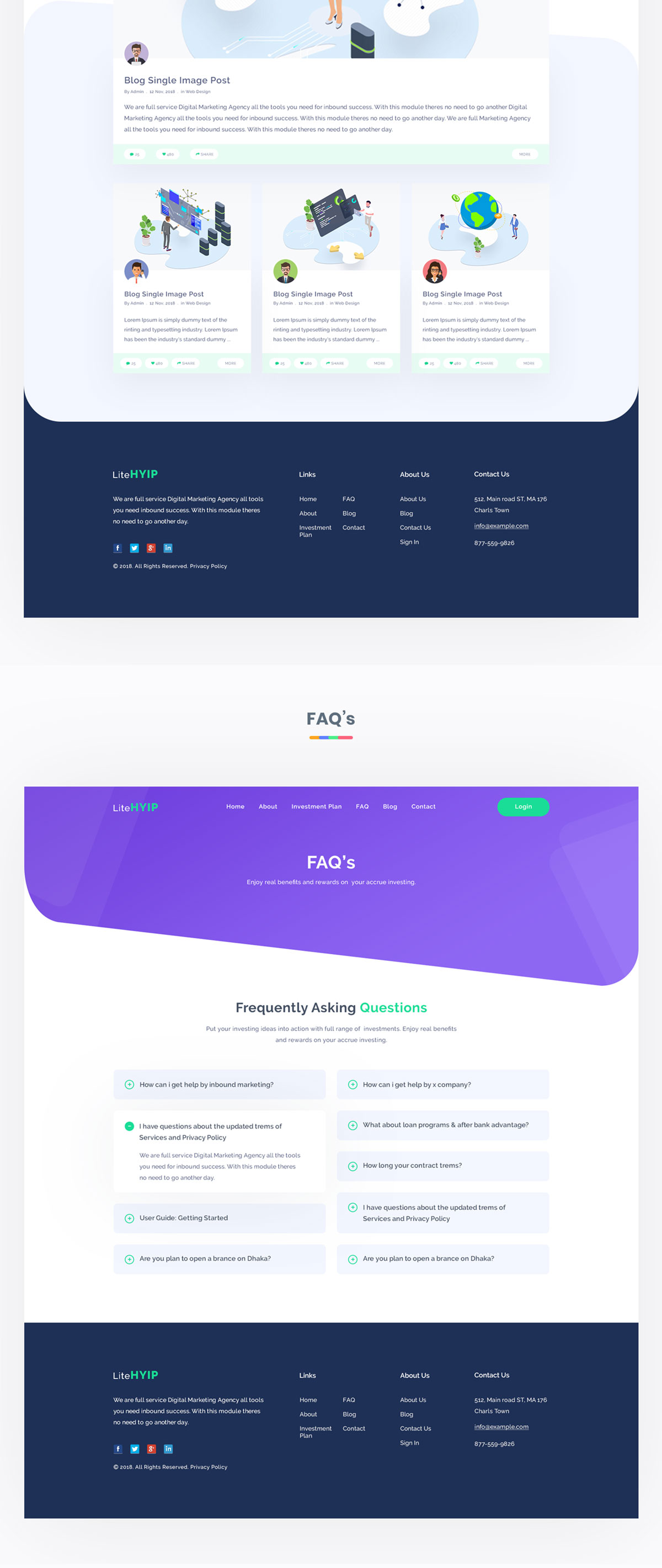 现代时尚金融投资网站设计模板 LiteHYIP – HYIP Investment Website Template_img_2