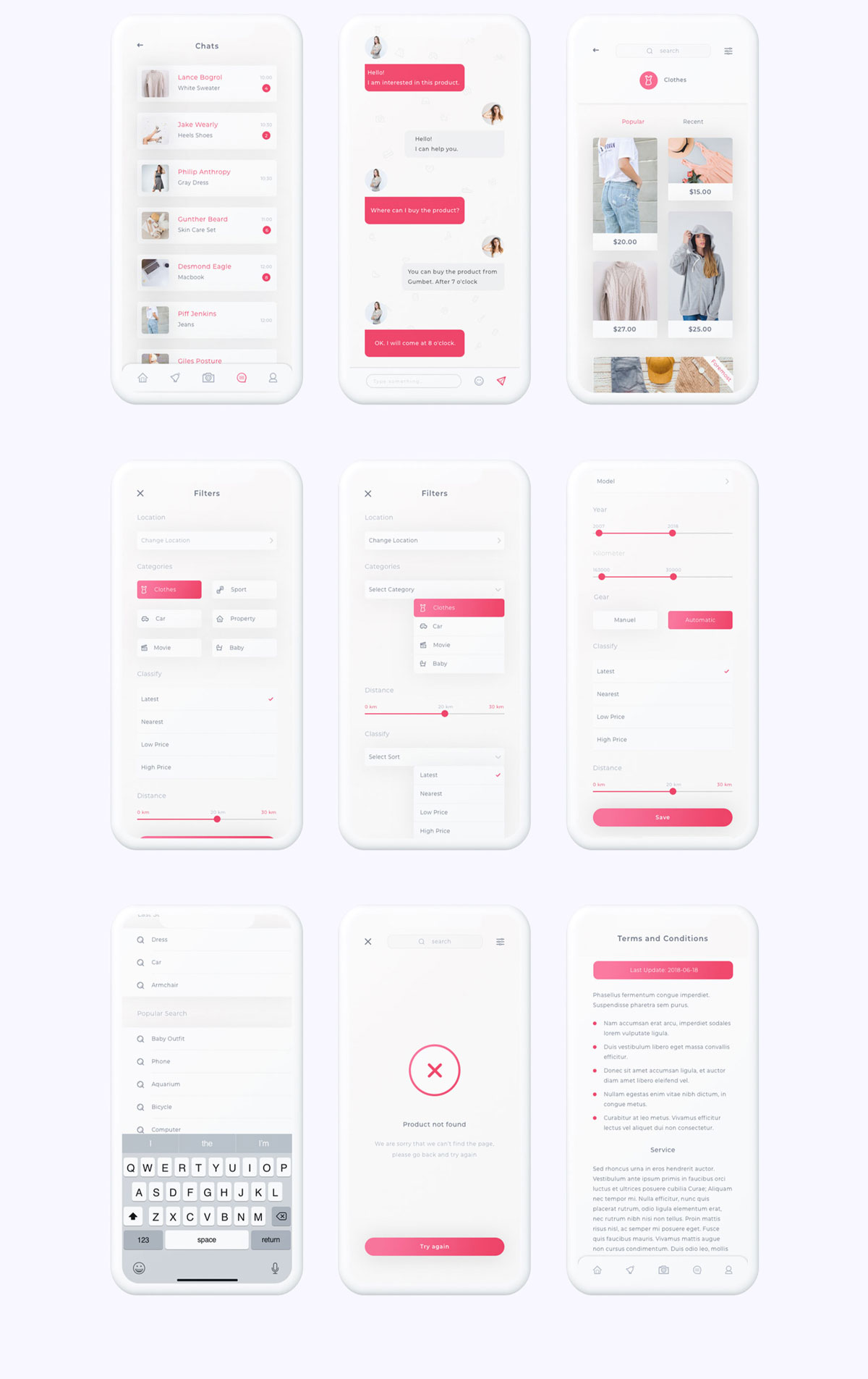 现代服装电子商城应用程序界面APP UI设计套件 Caria - eCommerce App UI Kit_img_2