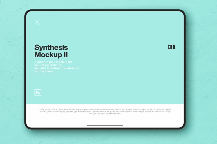 网页&APP UI设计预览效果图PAD样机模板 Synthesis Mockup II_img_2