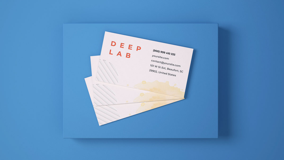 现代时尚商务个人名片设计效果图PSD样机模板合集 Premium Business Card PSD Mockup Set_img_2