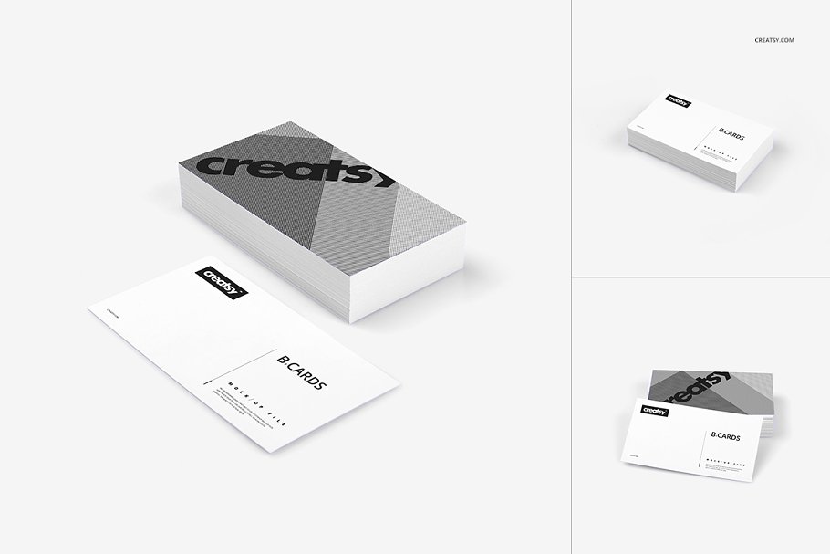 高端商务个人名片设计样机模板套装 Business Cards Mockup Set_img_2