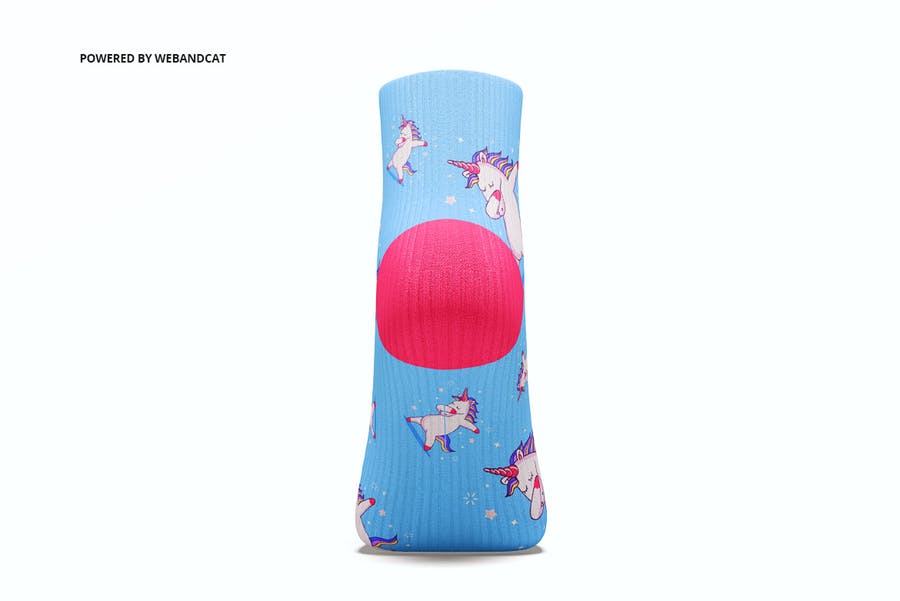 5款高质量袜子印花设计预览图样机模板 Socks 3d Mockup_img_2