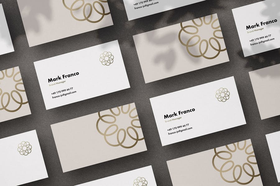 极简主义个人商务名片设计效果图样机模板 Mote Business Card Mockups_img_2