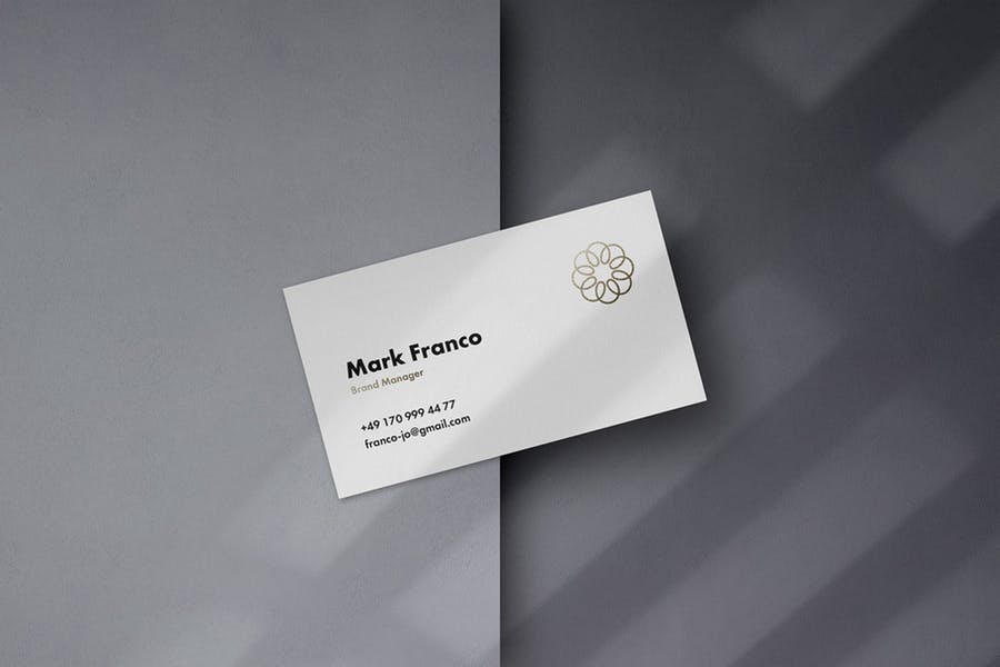 极简主义个人商务名片设计效果图样机模板 Mote Business Card Mockups_img_2