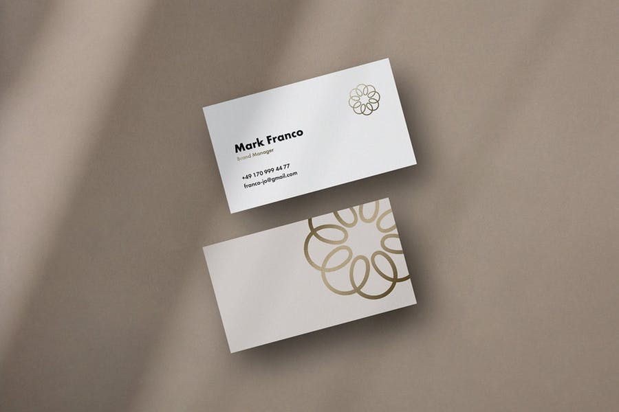 极简主义个人商务名片设计效果图样机模板 Mote Business Card Mockups_img_2