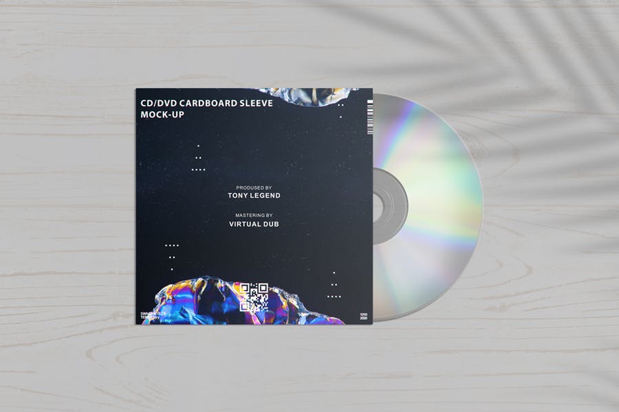 逼真CD&DVD外包装袋设计效果图样机模板 CD / DVD Сardstock Paper Sleeve Mock-Ups Vol.1_img_2