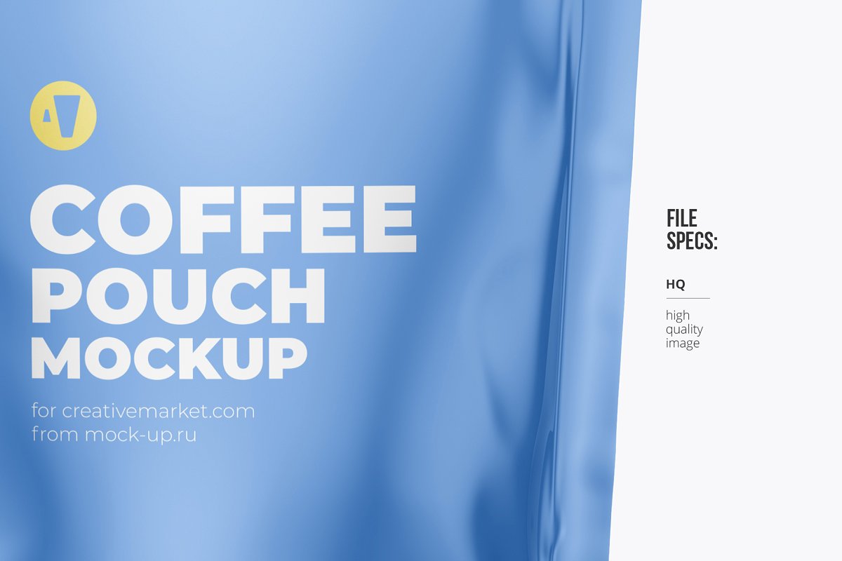 立式咖啡自封塑料袋外观设计效果图样机模板 Stand Up Pouch Mockup. Pack 5 psd_img_2