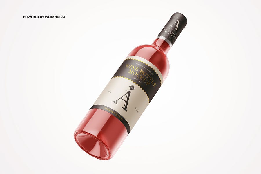 红酒/葡萄酒酒瓶外观设计预览图样机模板 Wine Bottle Mockup_img_2