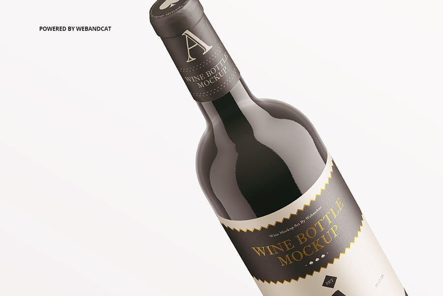 红酒/葡萄酒酒瓶外观设计预览图样机模板 Wine Bottle Mockup_img_2